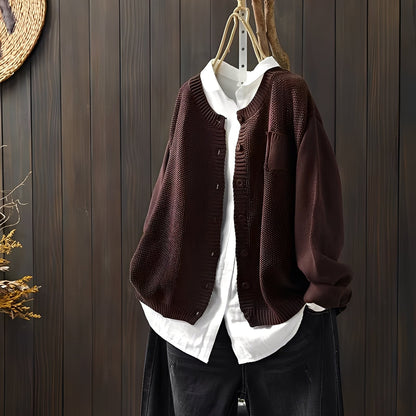 Elegant Women's Classic Lace-Up Cardigan