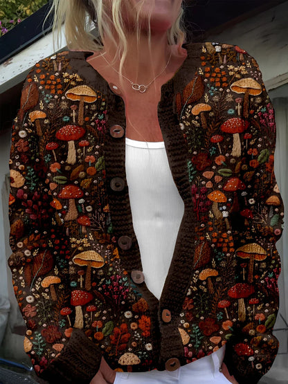 Women's Cardigan Floral Pattern Elegant