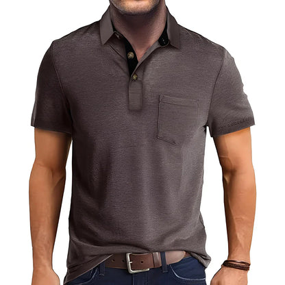 Men's Retro Short Sleeve Casual Polo Shirt