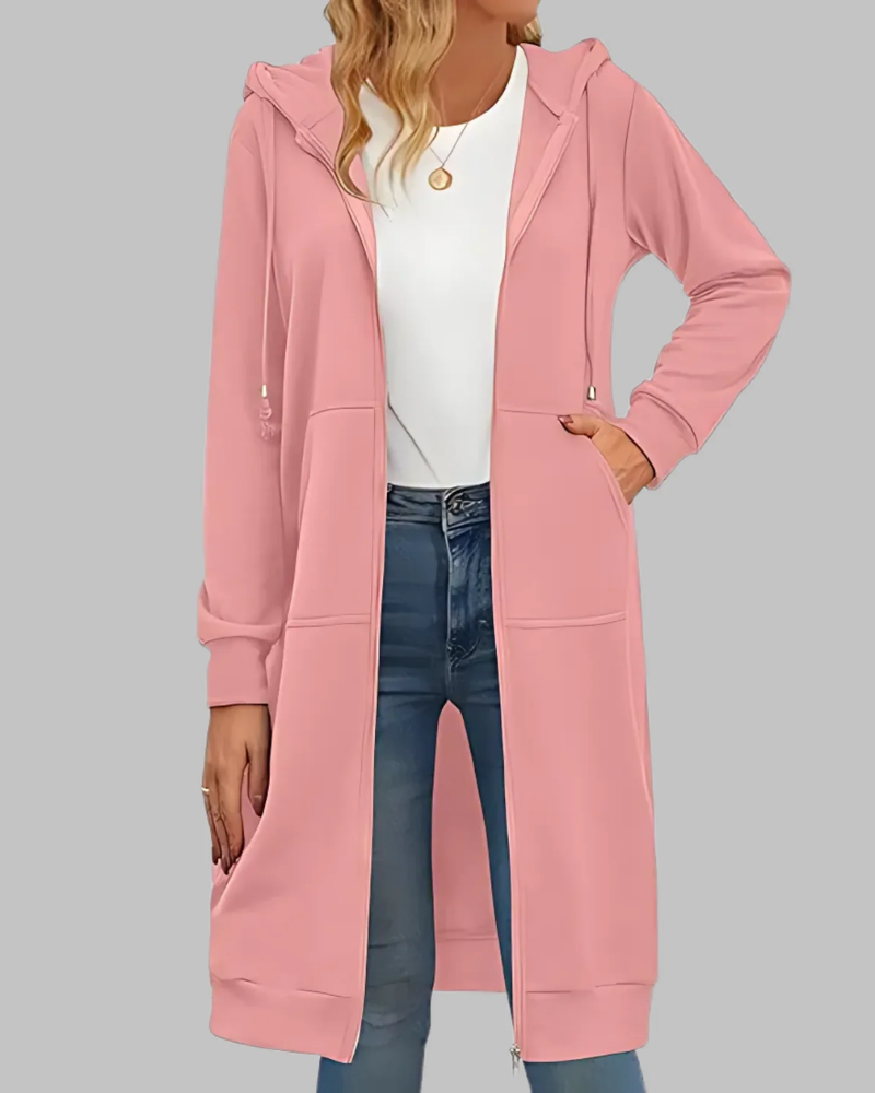 Oversized Casual Zip-Up Jacket for Women