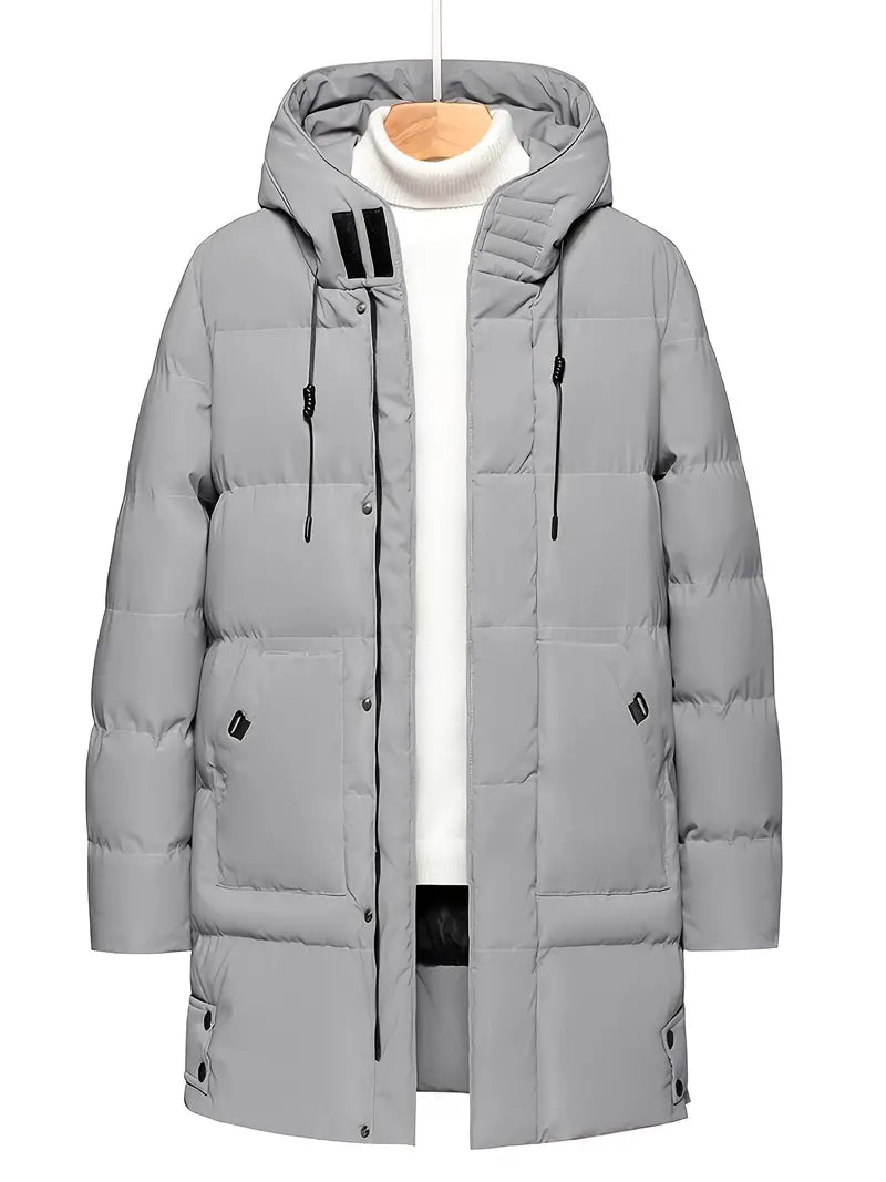 Men's Warm Insulated Winter Jacket with Hood
