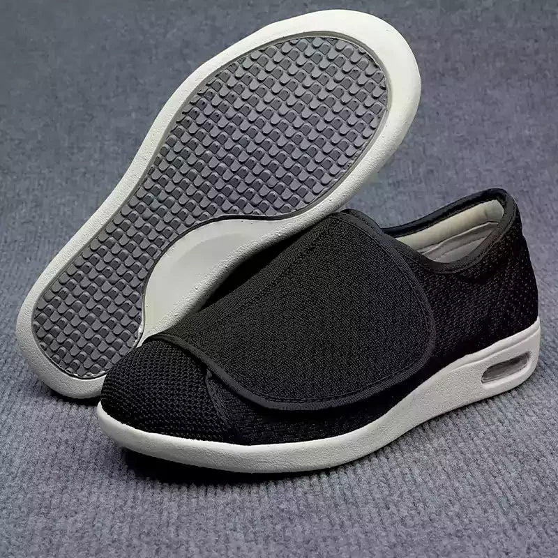 Comfortable Shoes with Hook-and-Loop Fasteners for Seniors