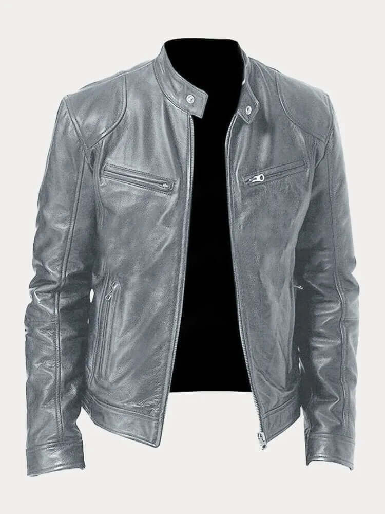 Men's Elegant Black Leather Jacket