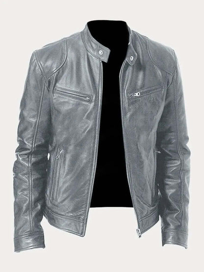 Men's Elegant Black Leather Jacket