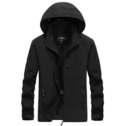 Men's Waterproof Outdoor Jacket With Detachable Hood