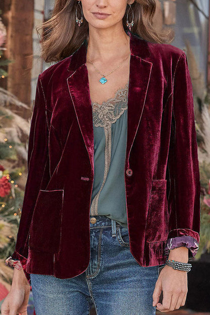 Elegant Dress | Velvet Top with Mini Blazer