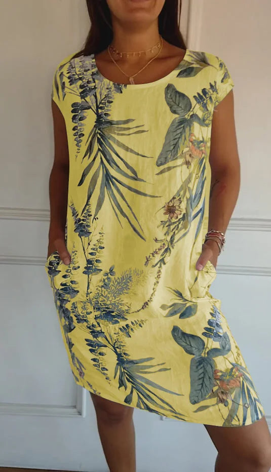 Women's Floral Round Neck Dress