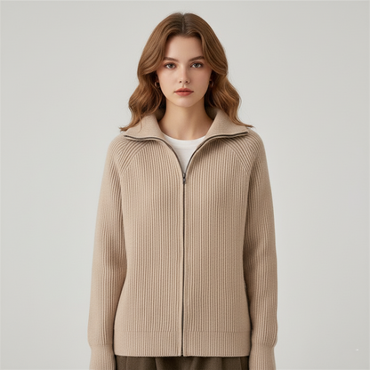 Stylish Cardigan Slim Fit Ribbed Knit