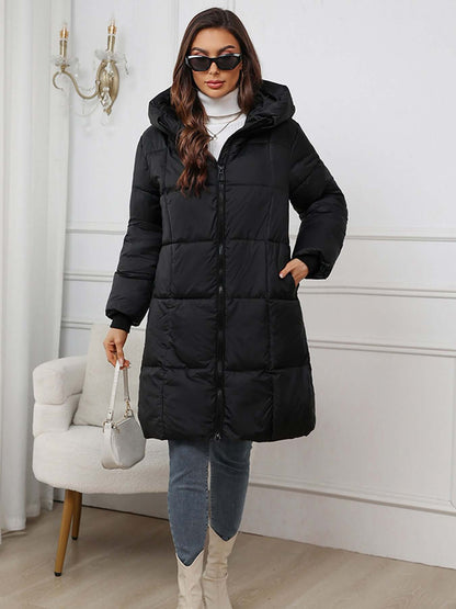 Women's Long Hooded Insulated Winter Parka