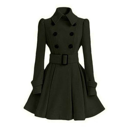 Fashionable Women's Trench Coat Windbreaker