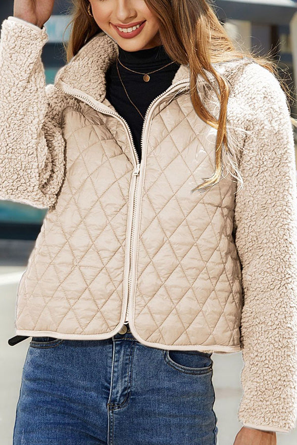 Women's Leather Jacket Long Sleeve Zipper