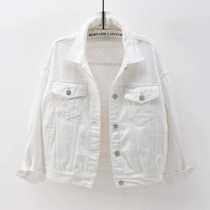 Short women's jacket with buttons and breast pocket