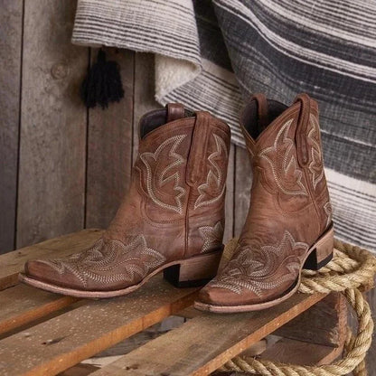 Western Stiefel Leder Cowboy Design - IdealeKleiden