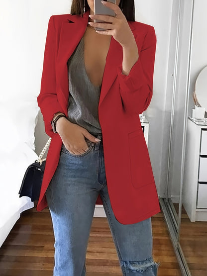 Elegant Women's Blazer Long Modern Business