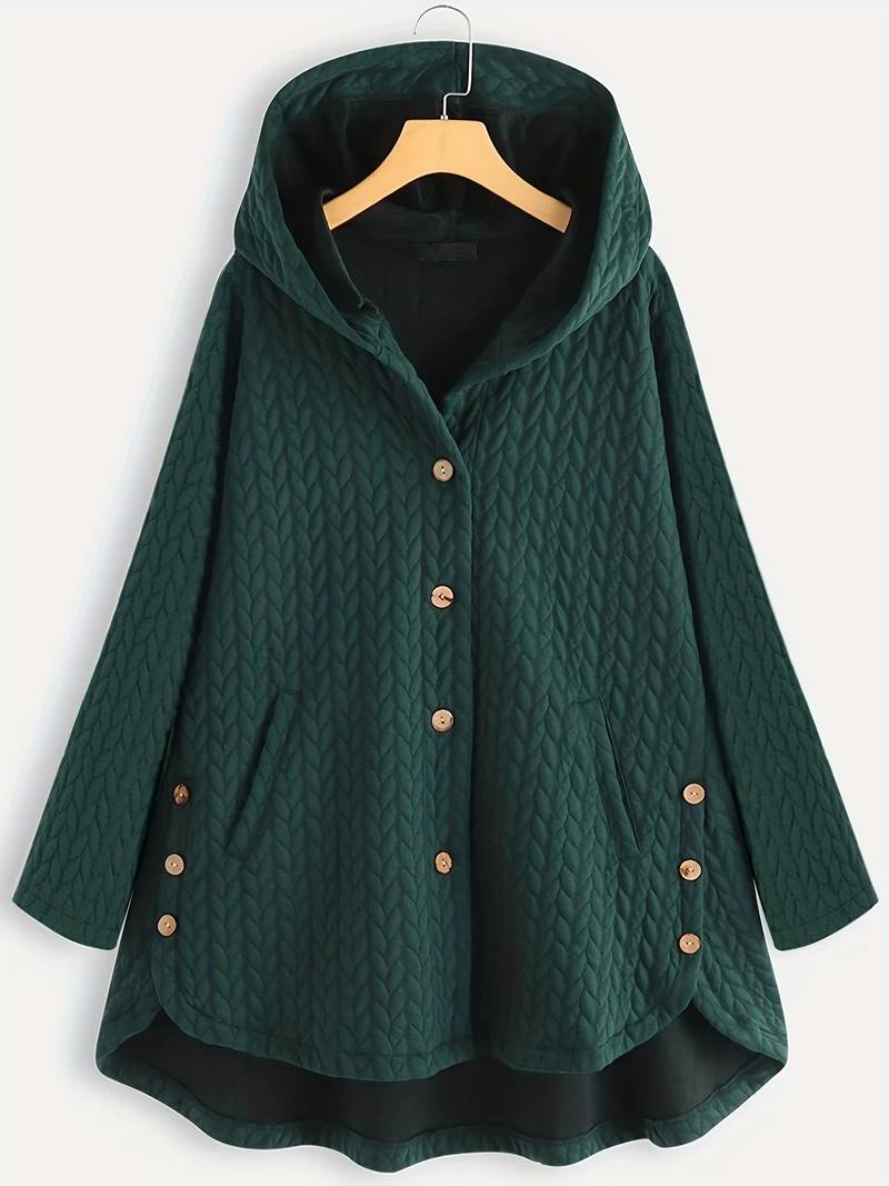 Long Women's Winter Jacket Bordeaux