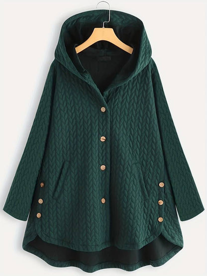 Long Women's Winter Jacket Bordeaux
