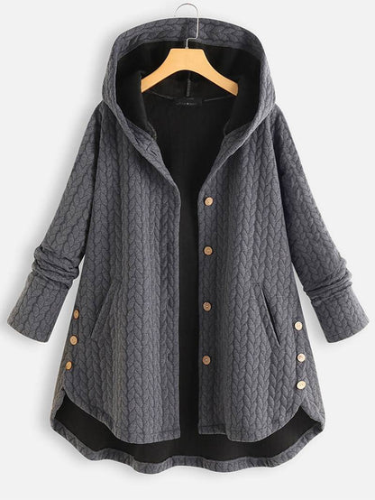 Long Women's Winter Jacket Bordeaux