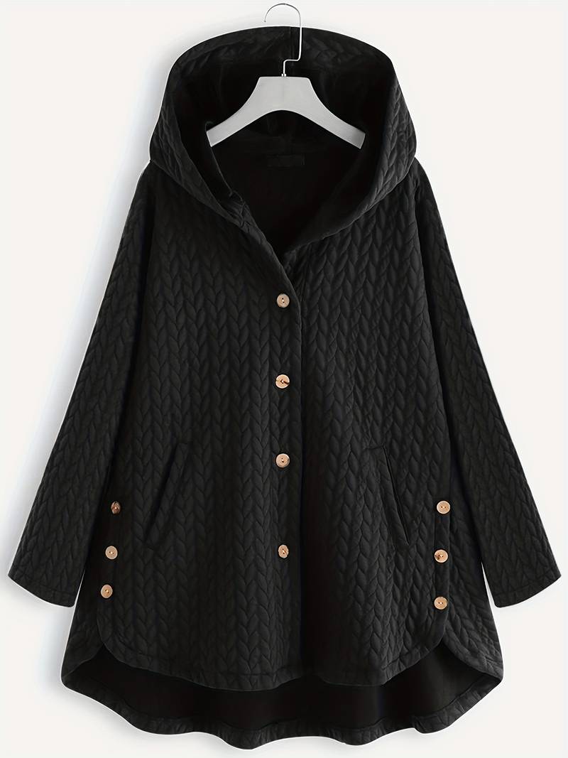 Long Women's Winter Jacket Bordeaux