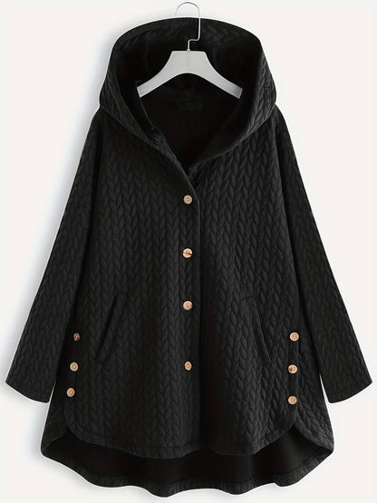 Long Women's Winter Jacket Bordeaux