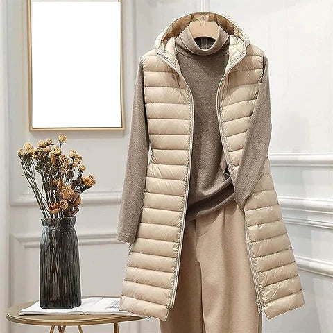 Elegant Sleeveless Long Coat