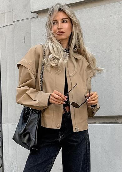 Stylish Bomber Jacket French Chic Everyday