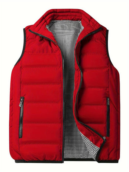 Men's Padded Vest Warm Insulated