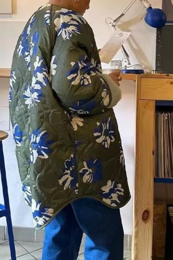 Moderne Damenjacke Rundhals Baumwoll Leicht - IdealeKleiden