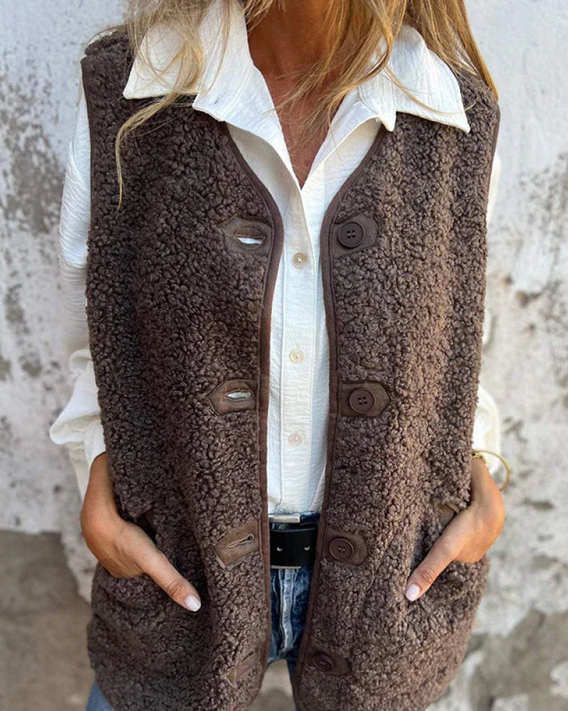 Damen Herbstkleid Knopf Warm Kurz