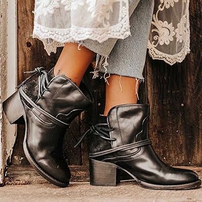 Women's High Dark Brown Boots Back Strap