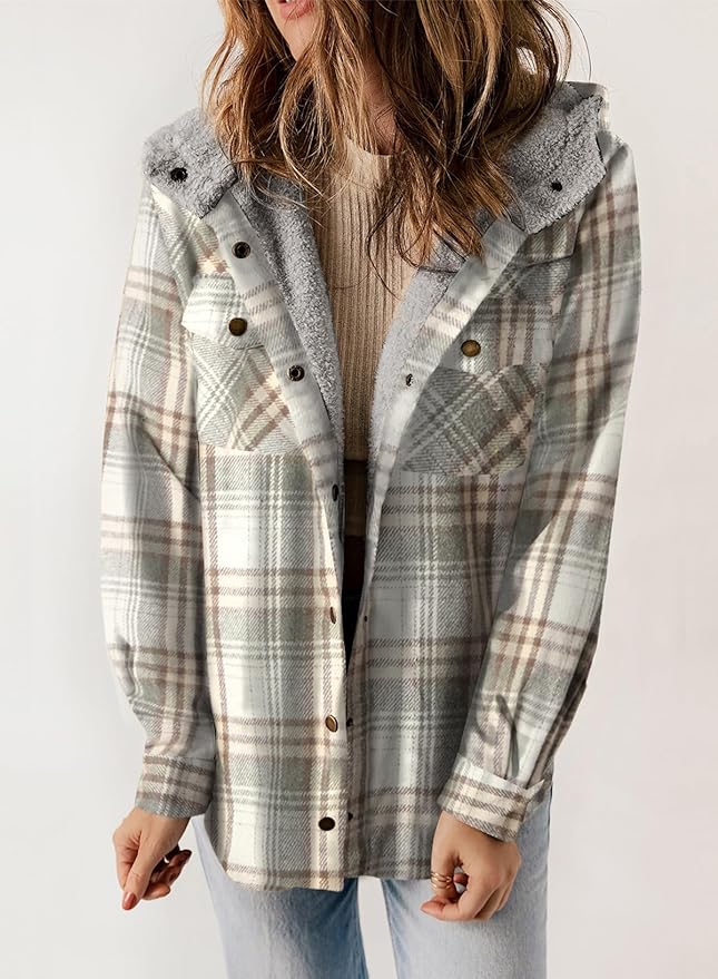 Checked Men's Flannel Jacket Winter