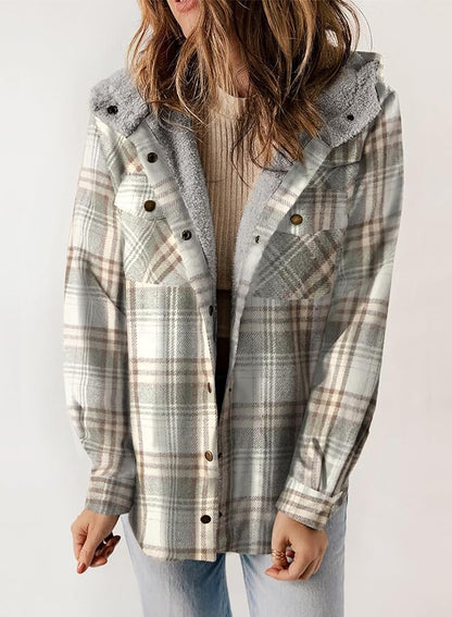 Checked Men's Flannel Jacket Winter