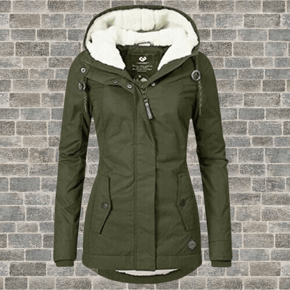 Women's Long Luxury Fur-Lined Winter Parka
