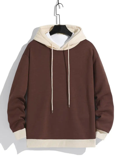Retro Hoodie Color Block Style