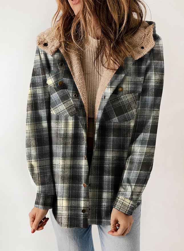 Checked Men's Flannel Jacket Winter