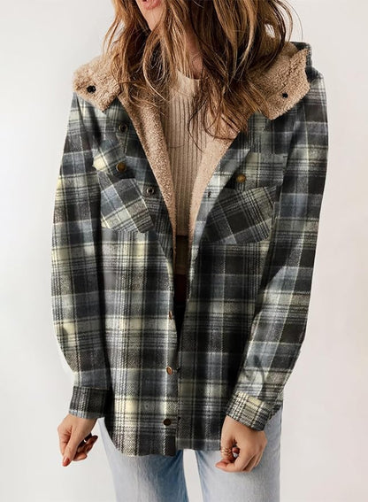 Checked Men's Flannel Jacket Winter