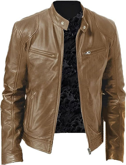 Men's Elegant Style Leather Jacket
