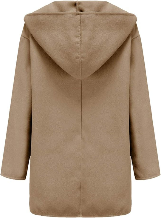 Eleganter Kapuzenmantel Slim Fit Wintermantel - IdealeKleiden