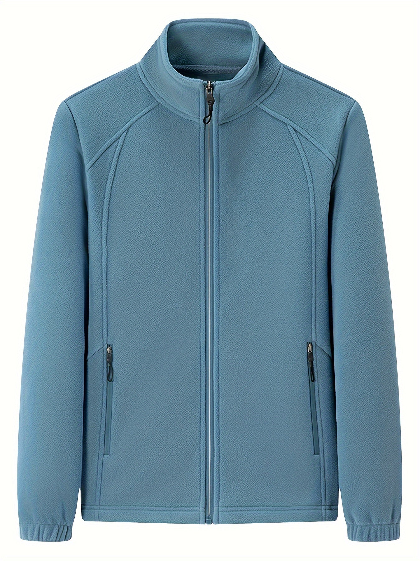 Women's Fleece Jacket Warm Stand-up Collar Long Sleeve