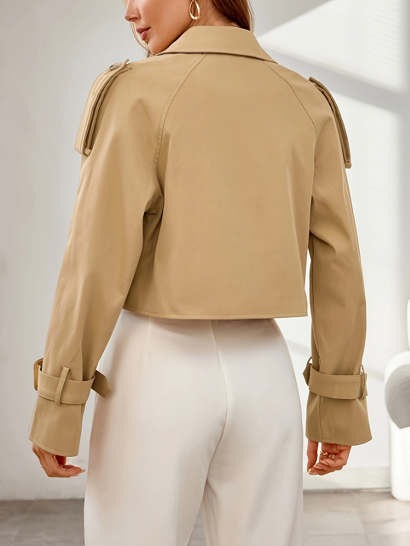 Stylischer Khaki Trenchcoat Damen - Elegant & Bequem - IdealeKleiden