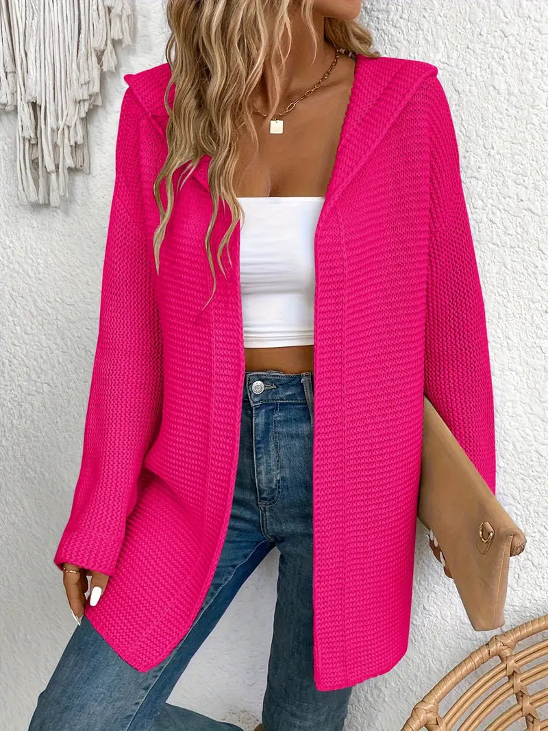 Practical Cardigan with Adjustable Hood