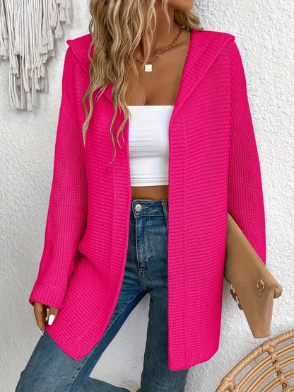 Practical Cardigan with Adjustable Hood