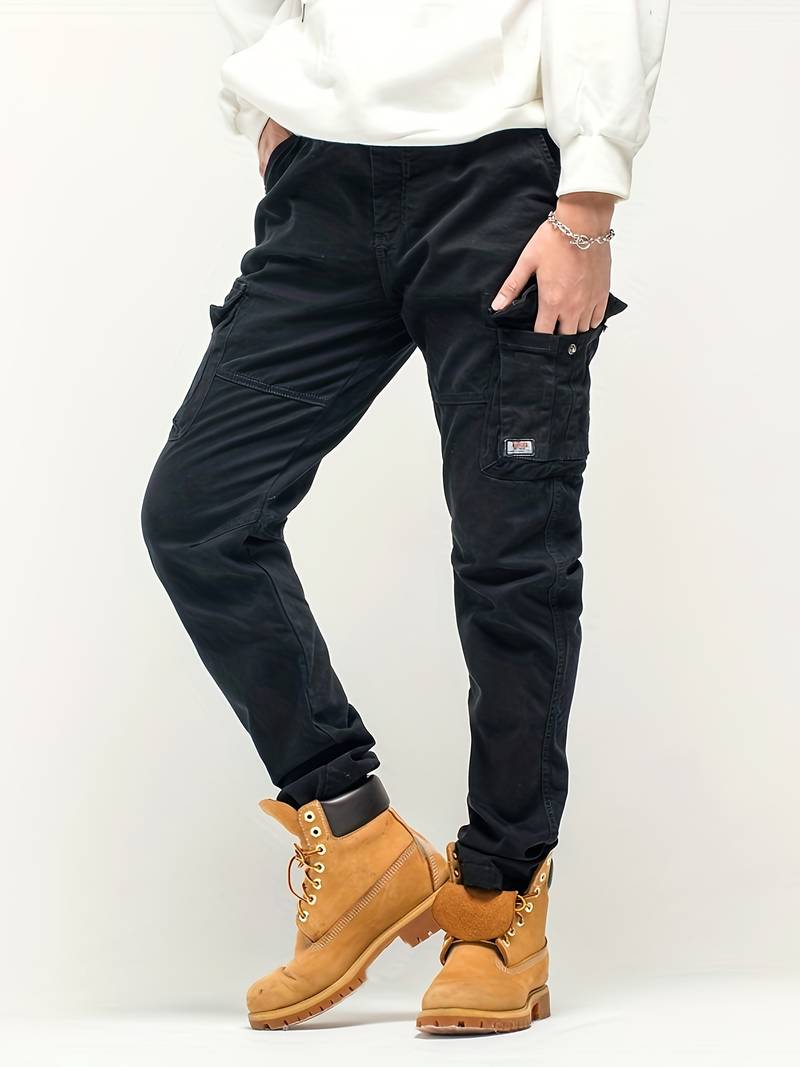 Trendy Men's Trousers With Many Pockets
