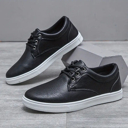 Men's Black Lace-up Sneakers