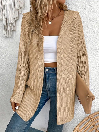 Practical Cardigan with Adjustable Hood