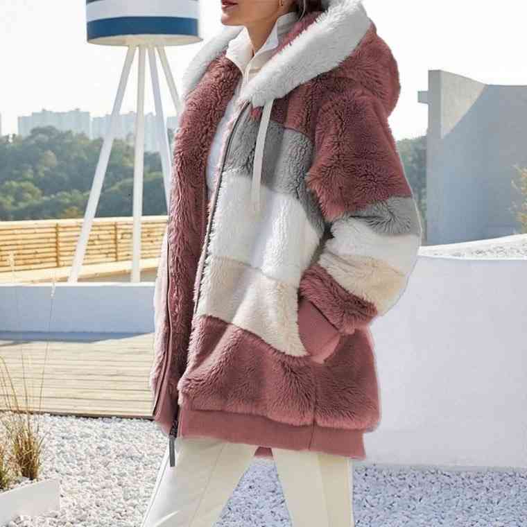 Fashionable Hoodie Color Block Design