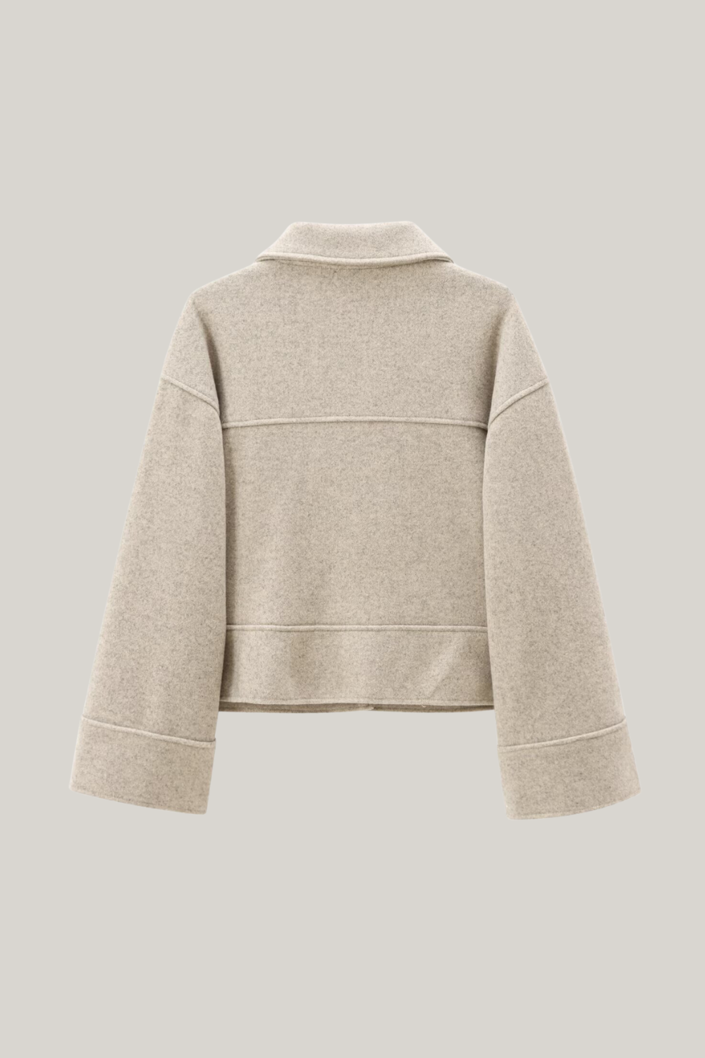 Stylische Wolljacke Mit Kragen - IdealeKleiden