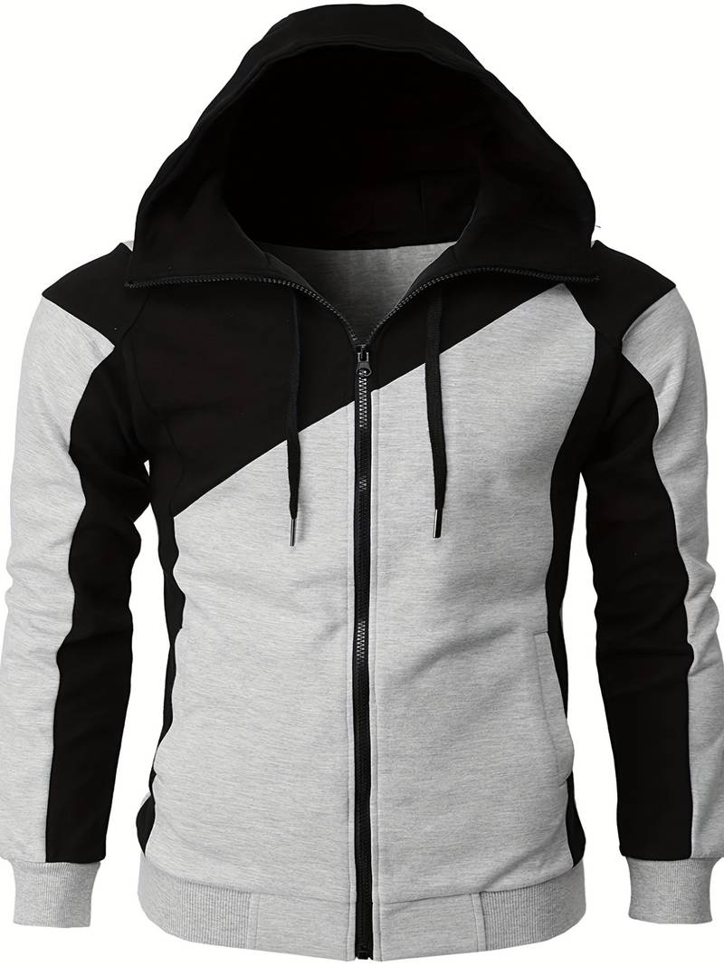 Herren Kapuzenpullover Zweifarbig Modern Style - IdealeKleiden