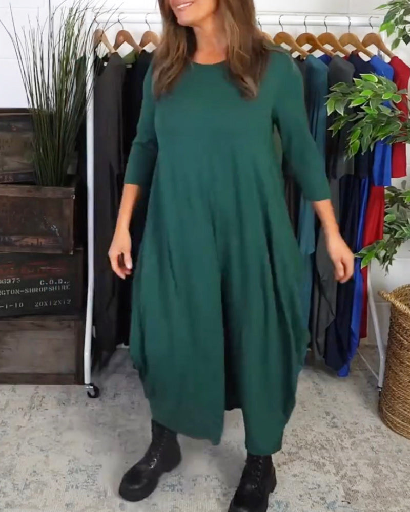 Elegantes Einfarbiges Sommerkleid - IdealeKleiden