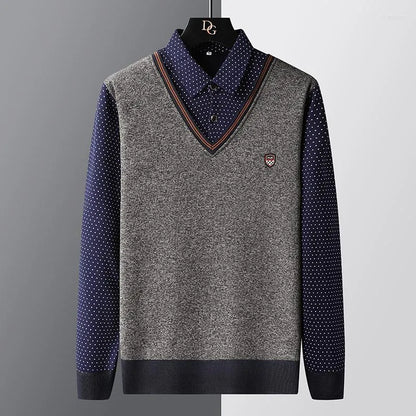 Men's Polo Style Sweater