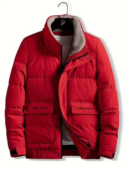 Fashionable men's jacket with collar and zipper